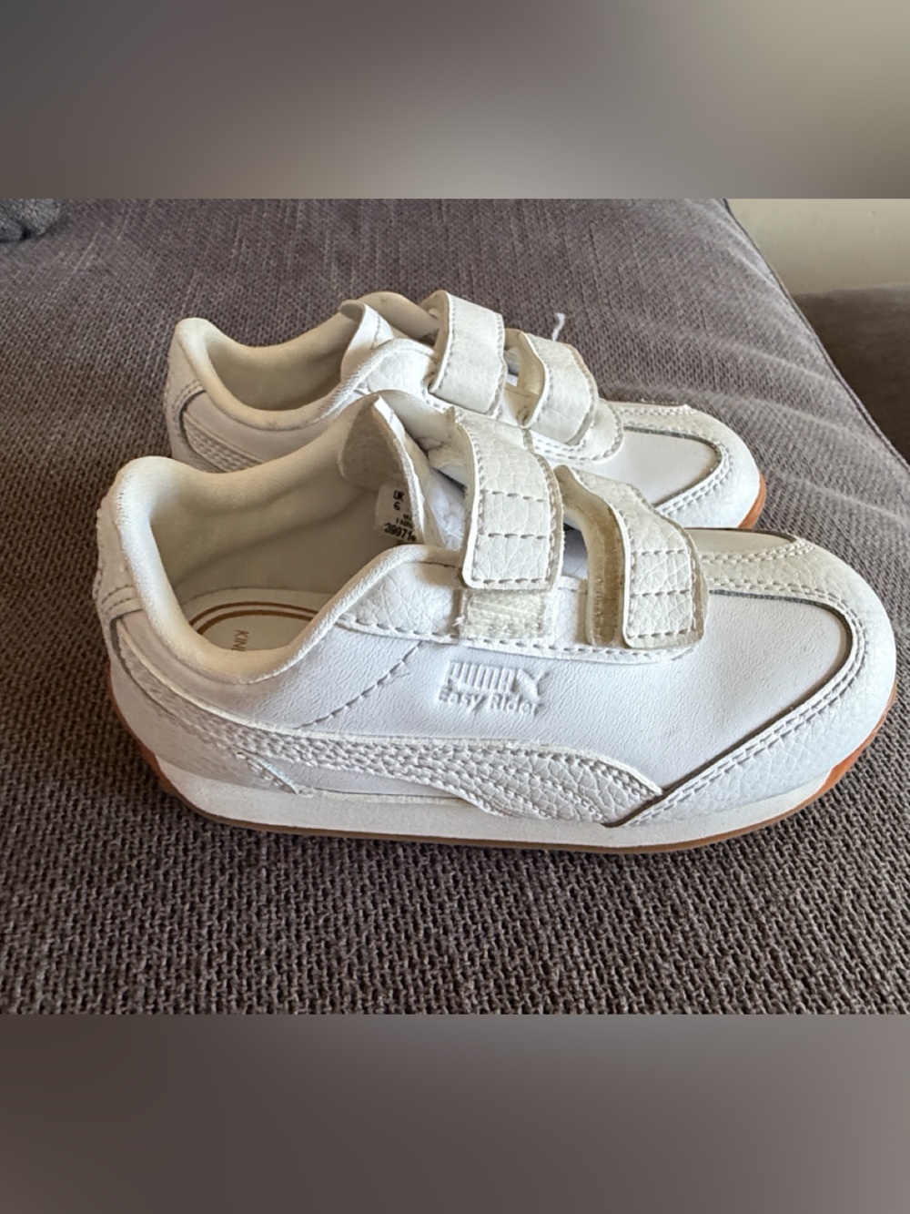 Puma Toddler White Velcro shoes